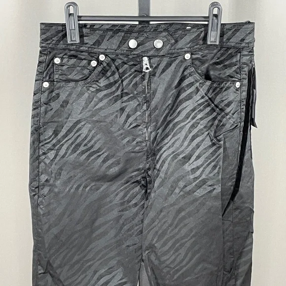 NEW Rag & Bone Jeans Womens 28 black zebra animal nina skinny - Picture 2 of 10